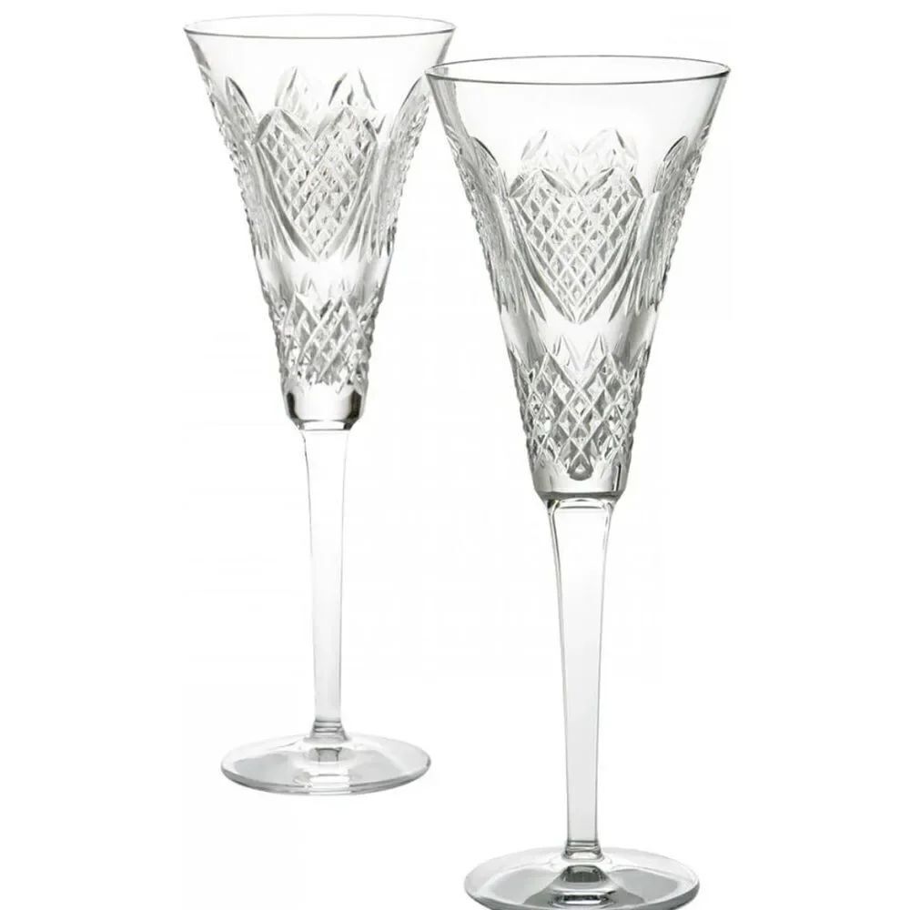 Waterford Crystal champagne toasting flutes Like new!